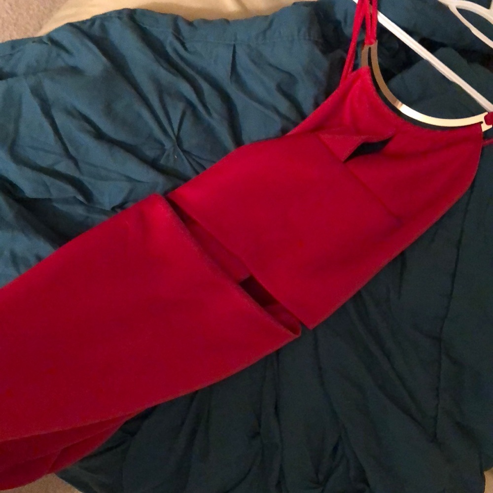 Hot red club dress
